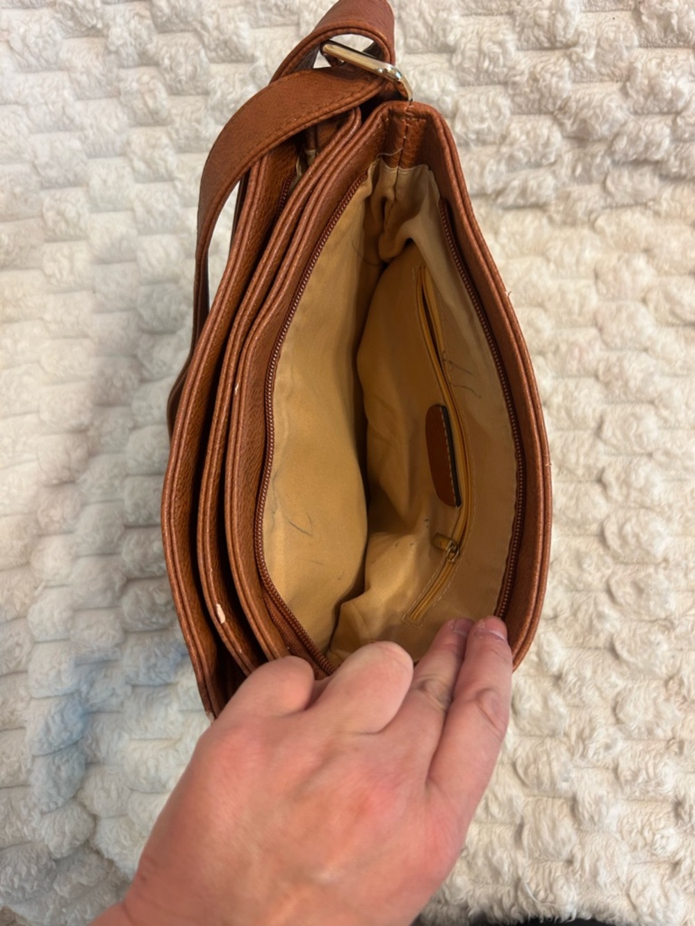 Michael Kors Brown Bag  with Gold MK Emblem - Picture 6 of 8